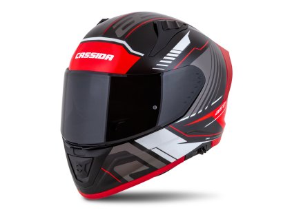 přilba Aero Drome  CASSIDA černá met/červená/bílá/šedá 2026 (Veľkosť L (59 až 60 cm))