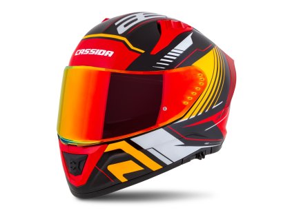 přilba Aero Drome  CASSIDA černá met/oranžová/červená/bílá 2026 (Veľkosť XS (53 až 54 cm))