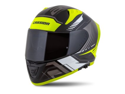 přilba Aero Drome  CASSIDA černá/žlutá fluo/bílá/šedá 2025 (Veľkosť M (57 až 58 cm))