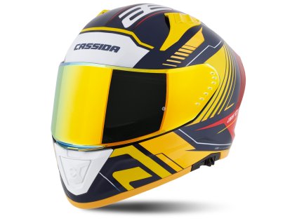 přilba Aero Drome  CASSIDA modrá/žlutá fluo/oranžová/červená/světle modrá/bílá 2025 (Veľkosť XS (53 až 54 cm))