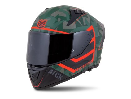 přilba Aero ATCK  CASSIDA zelená camo/černá/šedá/oranžová 2026 (Veľkosť XS (53 až 54 cm))