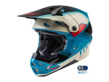 přilba FORMULA CP  FLY RACING - USA černá/šedá/tyrkysová (Veľkosť S)