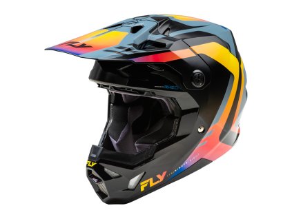 přilba FORMULA CP  FLY RACING - USA šedá/černá/duhová (Veľkosť M)
