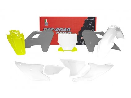 plastová súprava HUSQVARNA RTECH bielo-sivo-žltá 7 kusov
