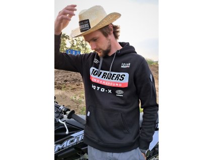 mikina MOTO SPEC HOOD  101 RIDERS černá (Veľkosť L)