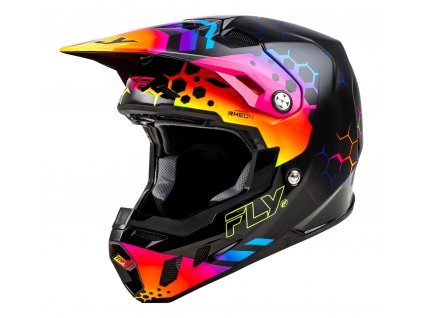 přilba FORMULA CC TEKTONIC  FLY RACING černá/žlutá/růžová (Veľkosť L)