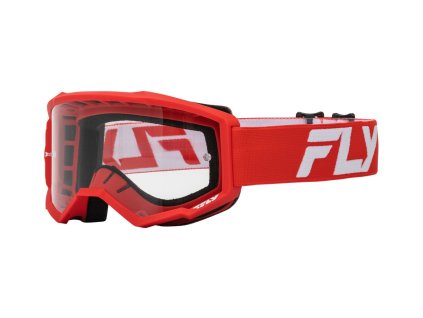 okuliare FOCUS FLY RACING červené/biele