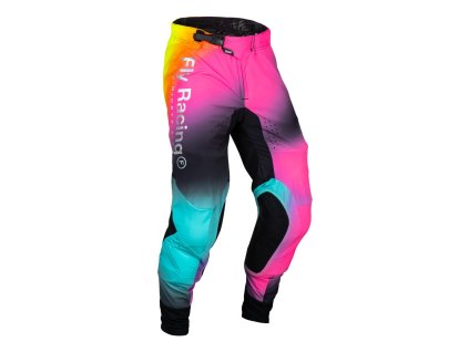 kalhoty LITE LE LEGACY  FLY RACING růžová/modrá  hi-vis (Veľkosť 36)