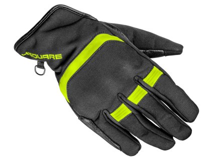 rukavice PULSAR  4SQUARE - pánské černé žluté fluo 2025 (Veľkosť S)