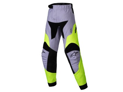 kalhoty RACER VEIL KIDS  ALPINESTARS  dětské šedá/žlutá fluo 2025 (Veľkosť 18)