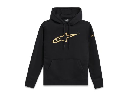mikina GILDED HOODIE  ALPINESTARS černá/zlatá (Veľkosť S)