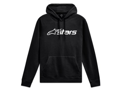mikina BLAZE HOODIE 3  ALPINESTARS černá/bílá (Veľkosť S)
