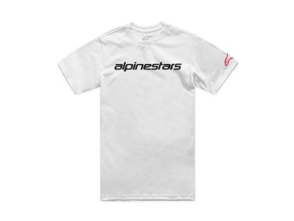 triko LINEAR WORDMARK 20 CSF  ALPINESTARS bílá/červená/černá (Veľkosť S)