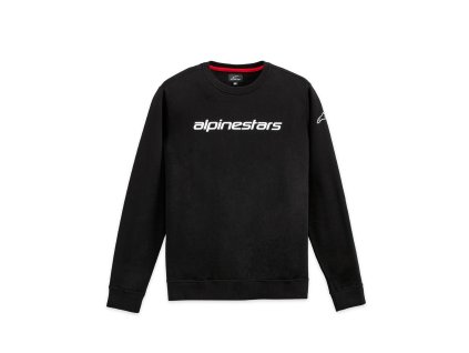 mikina LINEAR CREW 3  ALPINESTARS černá/bílá (Veľkosť XL)