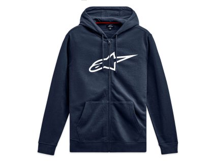 mikina AGELESS ZIP HOODIE 3  ALPINESTARS modrá/bílá (Veľkosť S)