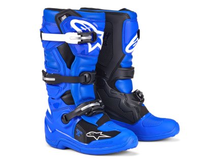 boty TECH 7 S  ALPINESTARS  dětské modrá/bílá/černá 2025 (Veľkosť 34)