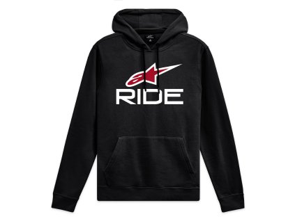 mikina RIDE HOODIE 4  ALPINESTARS černá/bílá/červená (Veľkosť S)