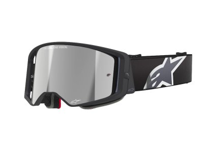 Motokrosové okuliare SUPERTECH CORP ALPINESTARS čierna/sivá zrkadlová strieborná plexiskla 2025