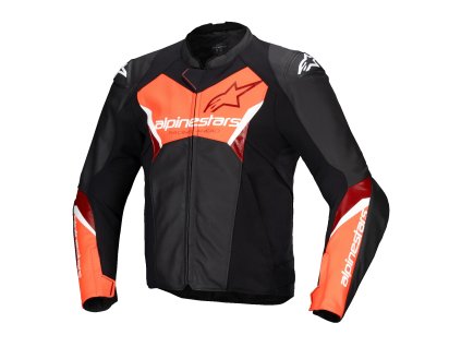 bunda FASTER 3  ALPINESTARS černá/červená fluo 2025 (Veľkosť 46)