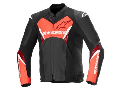 bunda FASTER 3 AIRFLOW  ALPINESTARS černá/červená fluo 2025 (Veľkosť 46)