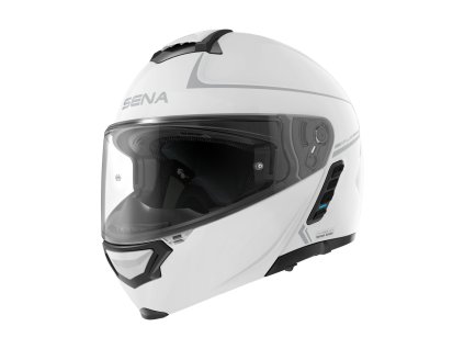 Mesh přilba s headsetem Impulse  SENA lesklá bílá (Veľkosť M)