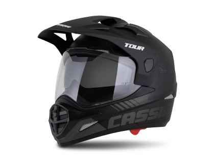 přilba Tour 20 Dual  CASSIDA černá matná/šedá  plexi s přípravou pro Pinlock 2025 (Veľkosť XS (53 až 54 cm))