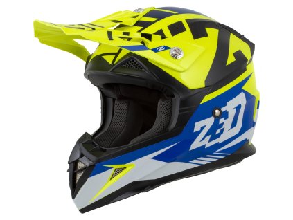 přilba X19D TARGA  ZED  dětská žlutá fluo/modrá/černá/bílá 2026 (Veľkosť S (48 cm))