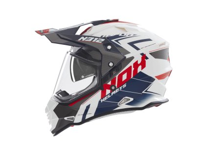 přilba N312 Vapor  NOX bílá černá modrá 2025 (Veľkosť XS)