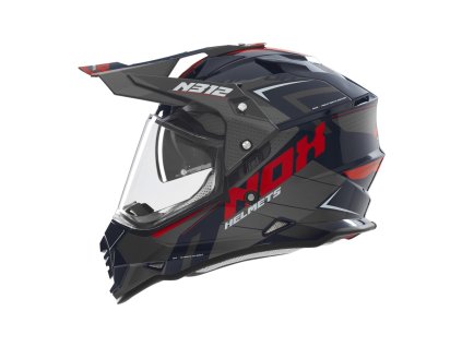 přilba N312 Vapor  NOX černá modrá červená 2025 (Veľkosť XS)