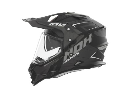 přilba N312 Vapor  NOX černá matná šedá 2025 (Veľkosť XS)