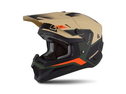přilba Cross Cup 2 Napa  CASSIDA písková/zelená/oranžová/černá matná 2026 (Veľkosť XS (53 až 54 cm))