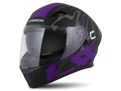 přilba Orbit Multivers  CASSIDA černá matná/fialová/šedá/bílá 2026 (Veľkosť XS (53 až 54 cm))