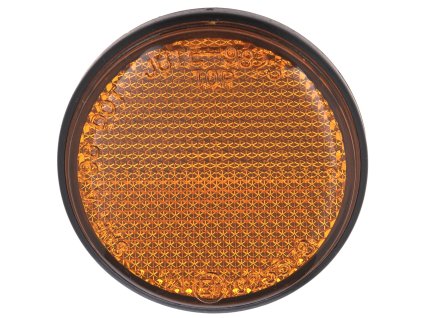 reflektor okrúhly Q-TECH oranžový so zámkovým čapom s priemerom 60 mm