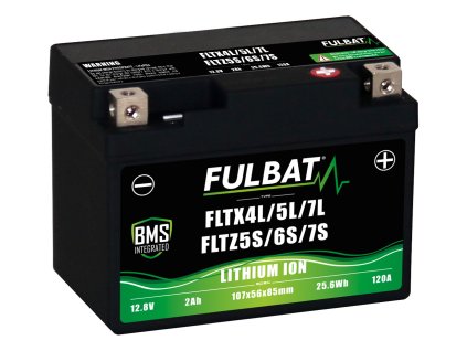 lítiová batéria LiFePO4 bez LCD YTX4L-BS YTX5L-BS YTZ5S-BS YTZ6S-BS FULBAT 12V 2Ah 120A hmotnosť 0 50 kg 107x56x85
