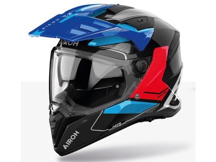 přilba BANDIT Tune  AIROH modrá/červená lesklá 2026 (Veľkosť XS)