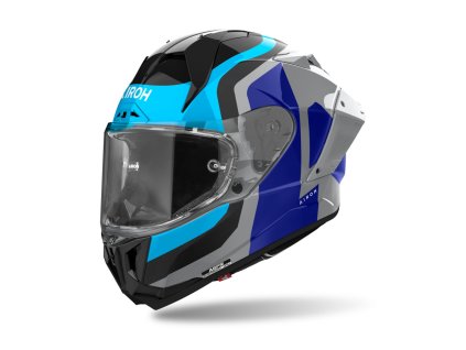 přilba GP800 Competition  AIROH modrá lesklá 2026 (Veľkosť XS)