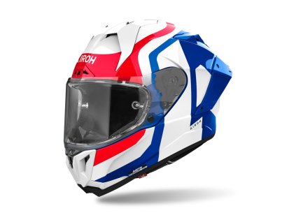prilba GP800 Competition AIROH modrá/červená lesklá 2025