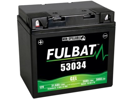 batéria 12V 53034 GEL 30Ah 300A bezúdržbová GEL technológia 178x123x166 FULBAT aktivovaná vo výrobe