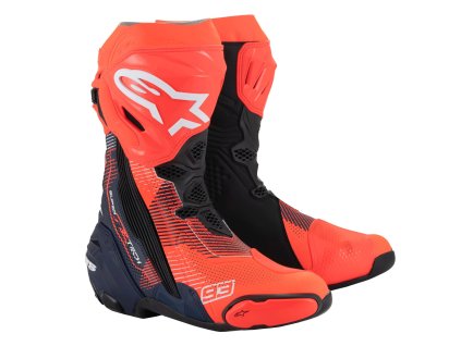 boty SUPERTECH R VENTED limitovaná edice MM93 MARC MARQUEZ  ALPINESTARS červená fluo/tmavě modrá/černá 2025 (Veľkosť 40)