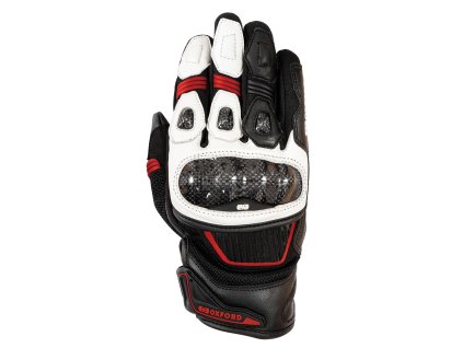 rukavice RP-4S 30  OXFORD bílá/černá/červená (Veľkosť S)