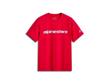 triko LINEAR WORDMARK 20 CSF  ALPINESTARS červená/bílá (Veľkosť L)