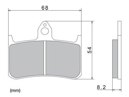 brzdové doštičky NISSIN semi-metalická zmes 2 ks v balení