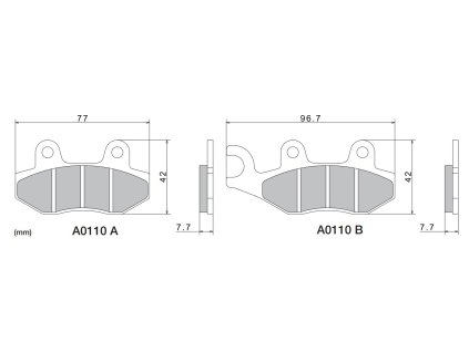 brzdové doštičky NISSIN semi-metalická zmes 2 ks v balení