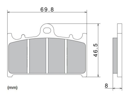 brzdové doštičky NISSIN semi-metalická zmes 2 ks v balení