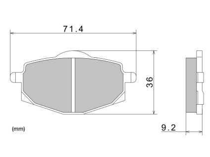 brzdové doštičky NISSIN semi-metalická zmes 2 ks v balení
