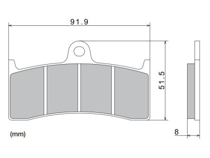 brzdové doštičky NISSIN semi-metalická zmes 2 ks v balení