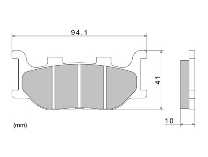 brzdové doštičky NISSIN semi-metalická zmes 2 ks v balení