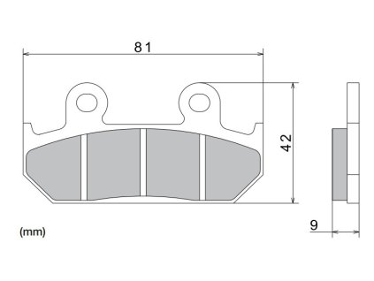 brzdové doštičky NISSIN semi-metalická zmes 2 ks v balení
