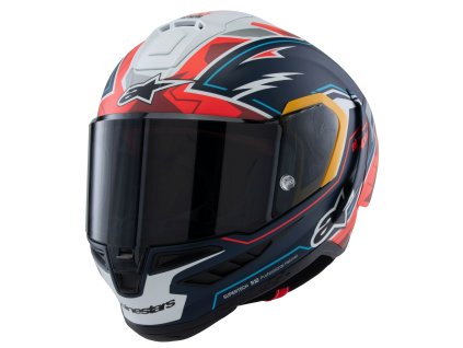 přilba SUPERTECH R10 limitovaná edice PEDRO ACOSTA  ALPINESTARS modrá/červená/bílá matná 2025 (Veľkosť S (obvod 55 - 56 cm))