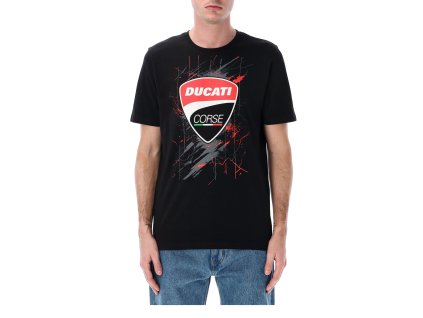 triko DUCATI CORSE černá  červená (Veľkosť S)